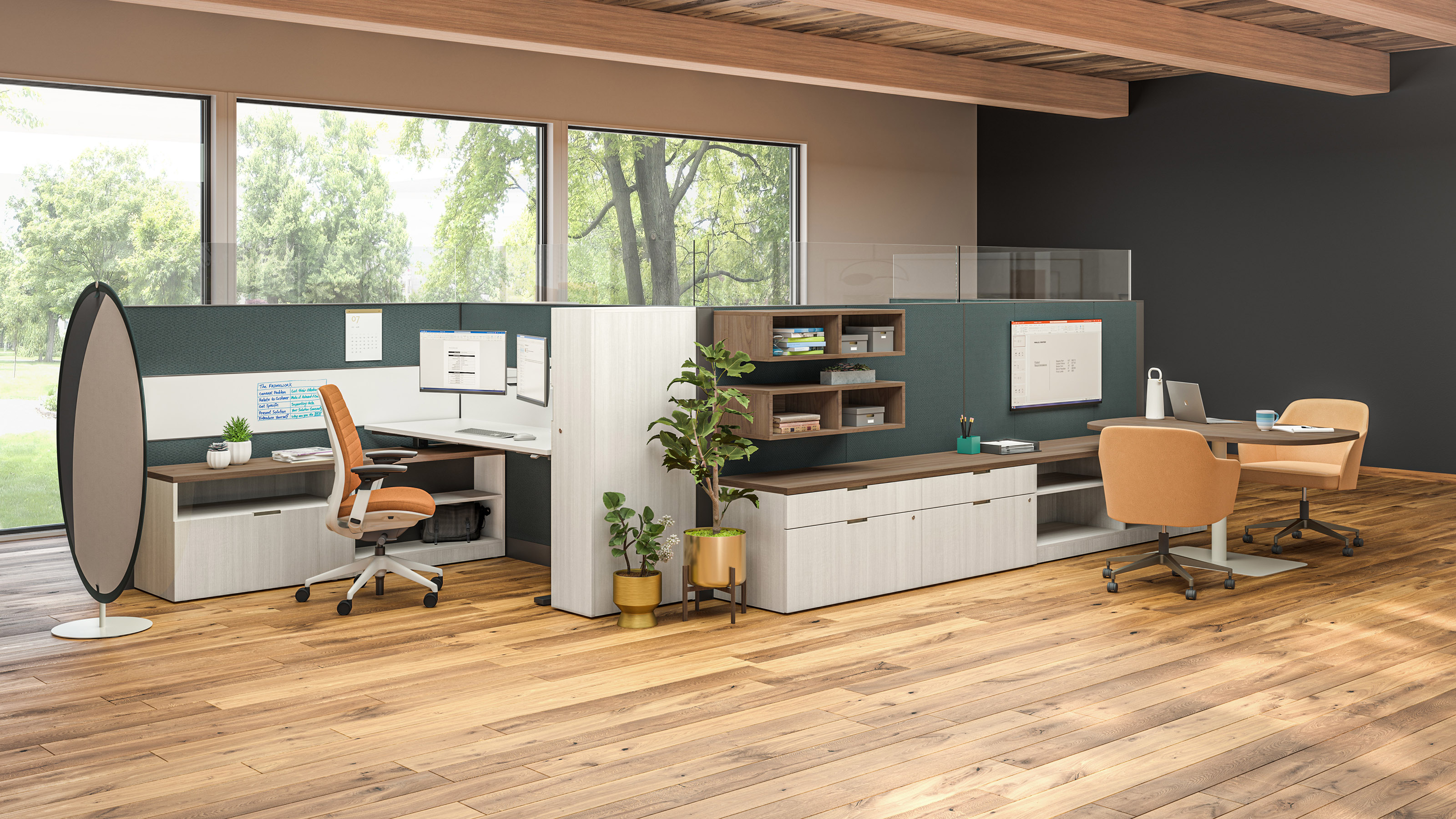 Currency Modular Desk System with Storage | Steelcase